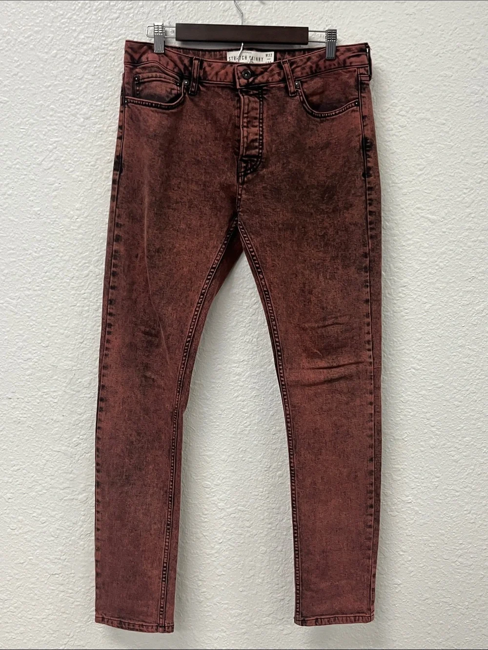 Topman Skinny Jeans in Rust Wash #1153